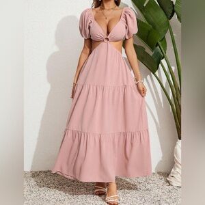 Elegant Pink Maxi Dress